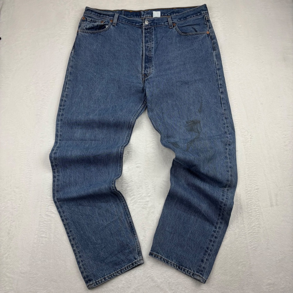 Levis 501 Mens Vintage 90s Straight Leg Denim Jeans Blue 40x34 fits 38x33